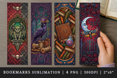 Gothic bookmarks printable sublimation bookmark design Product Image 1