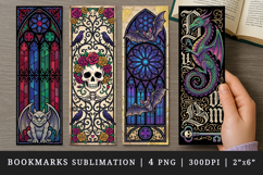 Gothic bookmarks printable sublimation bookmark design Product Image 1