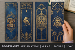 Gothic bookmarks printable sublimation bookmark design Product Image 1