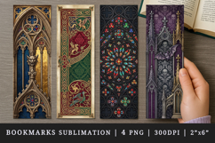 Gothic bookmarks printable sublimation bookmark design Product Image 1