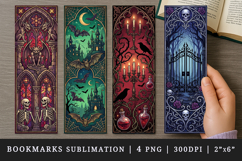 Gothic bookmarks printable sublimation bookmark design Product Image 1