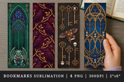 Gothic bookmarks printable sublimation bookmark design Product Image 1