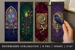 Gothic bookmarks printable sublimation bookmark design Product Image 1