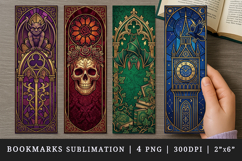 Gothic bookmarks printable sublimation bookmark design Product Image 1