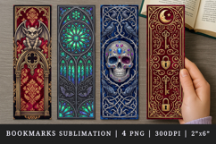 Gothic bookmarks printable sublimation bookmark design Product Image 1