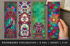 Gothic bookmarks printable sublimation bookmark design Product Image 1