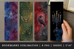 Gothic bookmarks printable sublimation bookmark design Product Image 1
