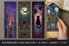 Gothic bookmarks printable sublimation bookmark design Product Image 1