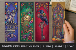 Gothic bookmarks printable sublimation bookmark design Product Image 1