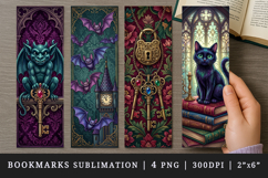 Gothic bookmarks printable sublimation bookmark design Product Image 1