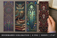 Gothic bookmarks printable sublimation bookmark design Product Image 1