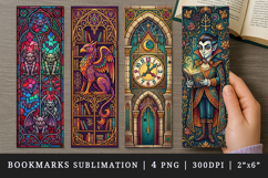 Gothic bookmarks printable sublimation bookmark design Product Image 1