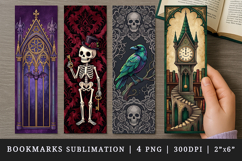 Gothic bookmarks printable sublimation bookmark design Product Image 1