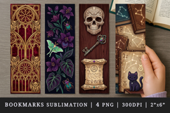 Gothic bookmarks printable sublimation bookmark design Product Image 1
