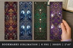 Gothic bookmarks printable sublimation bookmark design Product Image 1