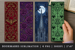 Gothic bookmarks printable sublimation bookmark design Product Image 1