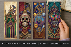 Gothic bookmarks printable sublimation bookmark design Product Image 1