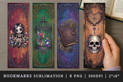 Gothic bookmarks printable sublimation bookmark design Product Image 1