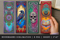 Gothic bookmarks printable sublimation bookmark design Product Image 1