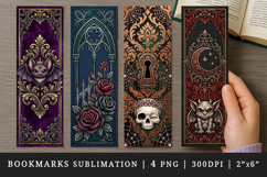 Gothic bookmarks printable sublimation bookmark design Product Image 1