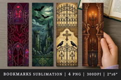 Gothic bookmarks printable sublimation bookmark design Product Image 1