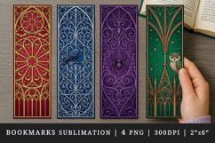 Gothic bookmarks printable sublimation bookmark design Product Image 1