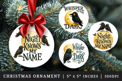 Gothic Quote round ornaments sublimation design Product Image 1