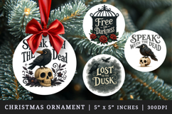 Gothic Quote round ornaments sublimation design Product Image 1