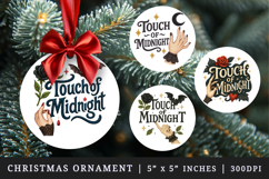 Gothic Quote round ornaments sublimation design Product Image 1