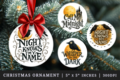 Gothic Quote round ornaments sublimation design Product Image 1