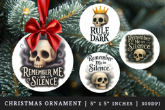 Gothic Quote round ornaments sublimation design Product Image 1