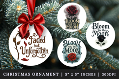 Gothic Quote round ornaments sublimation design Product Image 1