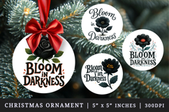 Gothic Quote round ornaments sublimation design Product Image 1