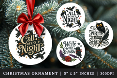 Gothic Quote round ornaments sublimation design Product Image 1