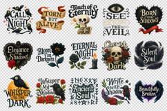 Gothic Quote clipart printable sublimation bundle png Product Image 2