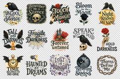 Gothic Quote clipart printable sublimation bundle png Product Image 2