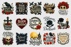 Gothic Quote clipart printable sublimation bundle png Product Image 4