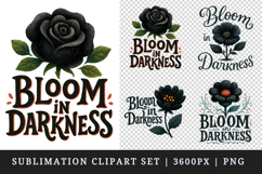 Gothic Quote clipart printable sublimation design png Product Image 1