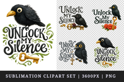 Gothic Quote clipart printable sublimation design png Product Image 1