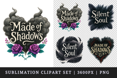 Gothic Quote clipart printable sublimation design png Product Image 1