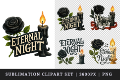 Gothic Quote clipart printable sublimation design png Product Image 1