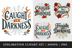 Gothic Quote clipart printable sublimation design png Product Image 1