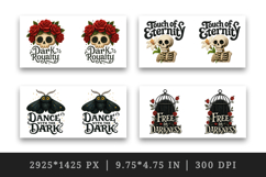 Gothic Quote mug wrap printable sublimation design Product Image 2