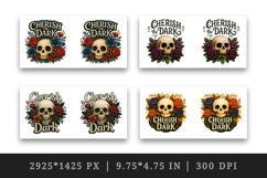 Gothic Quote mug wrap printable sublimation design Product Image 2