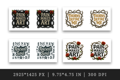 Gothic Quote mug wrap printable sublimation design Product Image 2