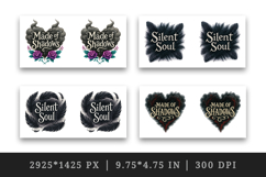 Gothic Quote mug wrap printable sublimation design Product Image 2