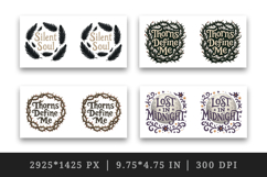 Gothic Quote mug wrap printable sublimation design Product Image 2