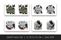 Gothic Quote mug wrap printable sublimation design Product Image 2