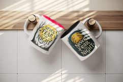 Gothic Quote mug wrap printable sublimation design Product Image 3