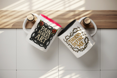 Gothic Quote mug wrap printable sublimation design Product Image 3